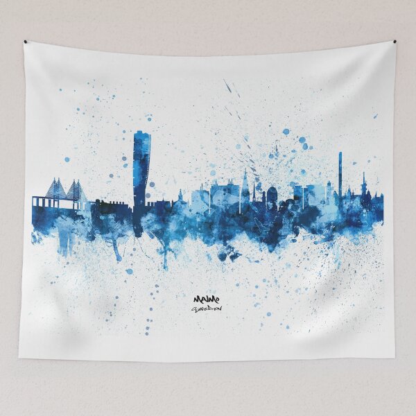 Item preview, Malmo Sweden Skyline designed and sold by ArtPrints.