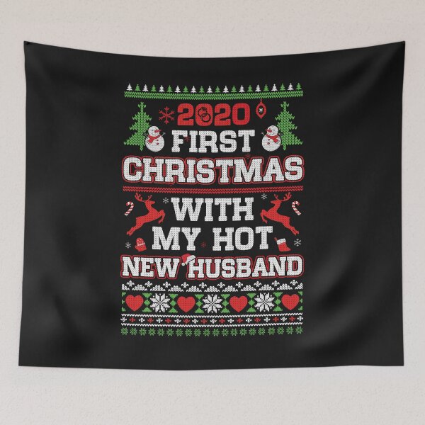 Item preview, 2020 First Christmas With My Hot New Husband Ugly Sweater designed and sold by CreativeGift.