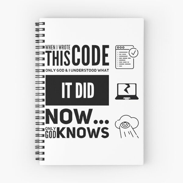 Item preview, When I Wrote This Code Only God and I Understood What It Did Now Only God Knows (black) designed and sold by Stornu2Ruedas.