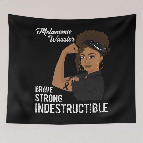 Item preview, Melanoma Cancer Warrior Indestructible Survivor Awareness designed and sold by ZNOVANNA.