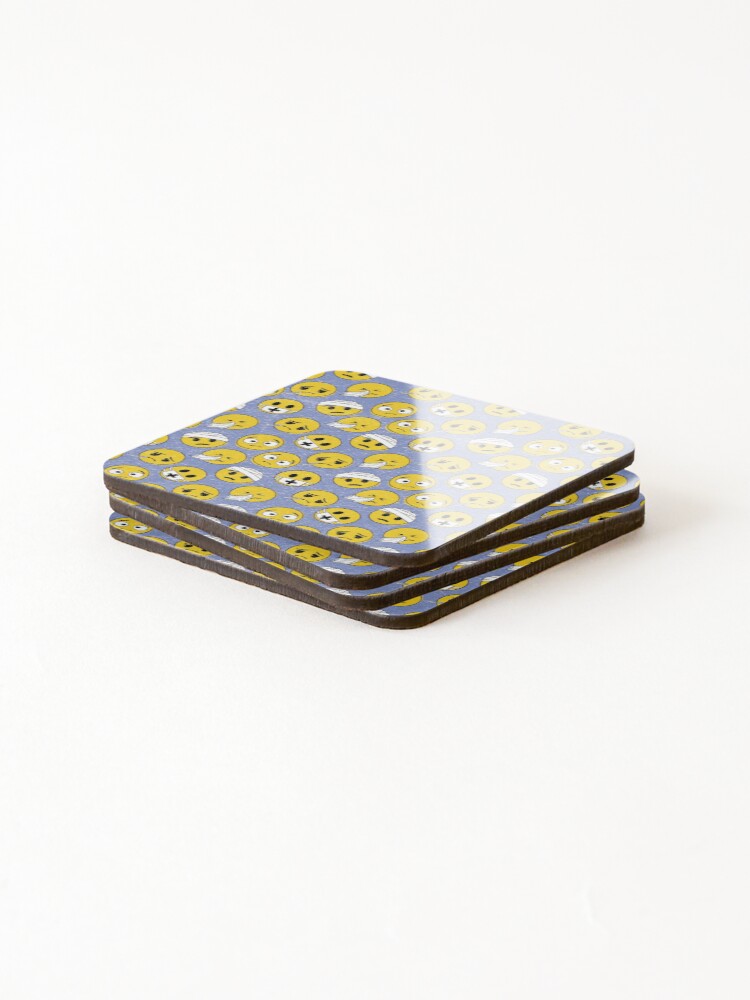 Alternate view of I need a doctor, emoji pattern Coasters (Set of 4)