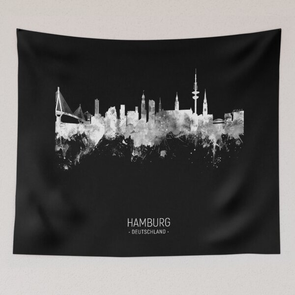 Artikelvorschau, Hamburg Germany Skyline entworfen und verkauft von ArtPrints.