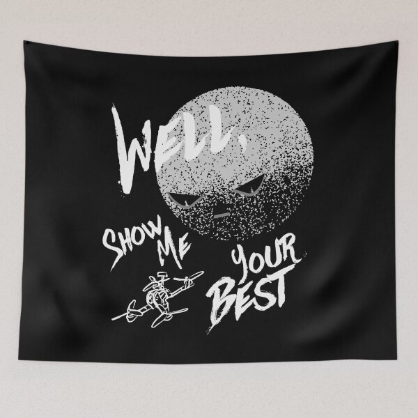 Item preview, Halloween related FPV drone design showing the angry moon designed and sold by funpix-shop.