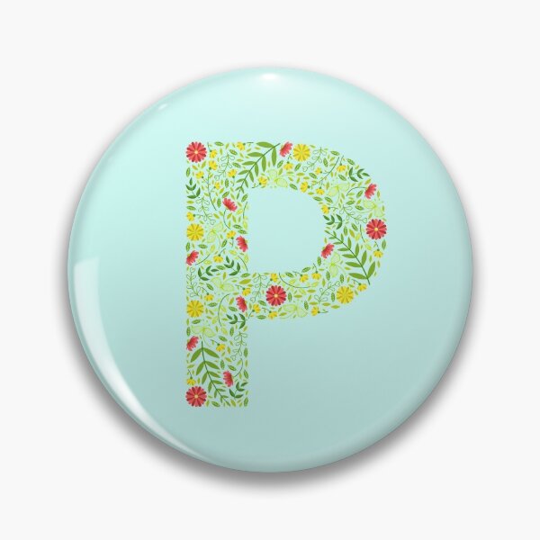 Item preview, Floral Letter P Monogram personalized name print  designed and sold by melbournegirl.
