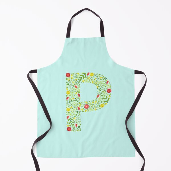 Item preview, Floral Letter P Monogram personalized name print designed and sold by melbournegirl.