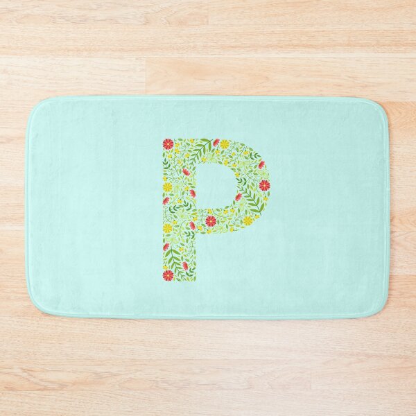 Item preview, Floral Letter P Monogram personalized name print  designed and sold by melbournegirl.