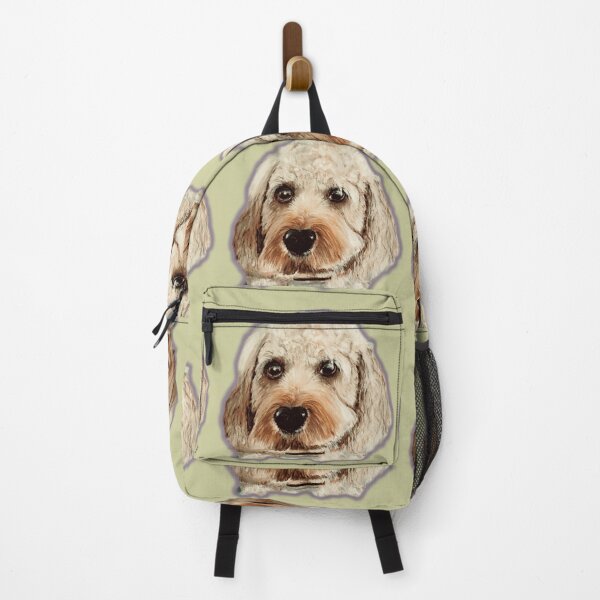 Item preview, Cavapoo dog artwork design, with green background designed and sold by Jennifer Morcom.