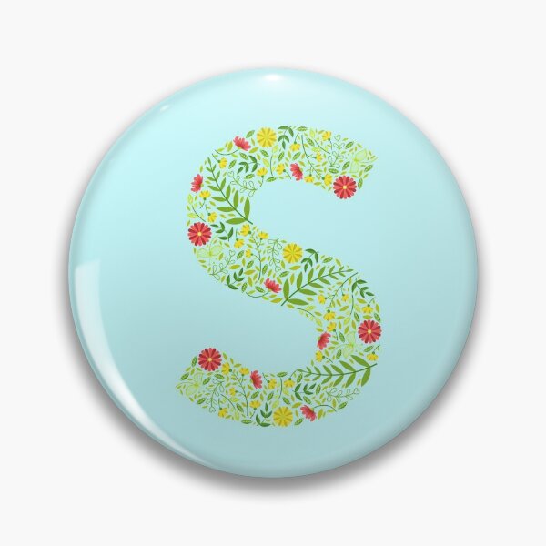 Item preview, Floral Letter S Monogram personalized name print  designed and sold by melbournegirl.