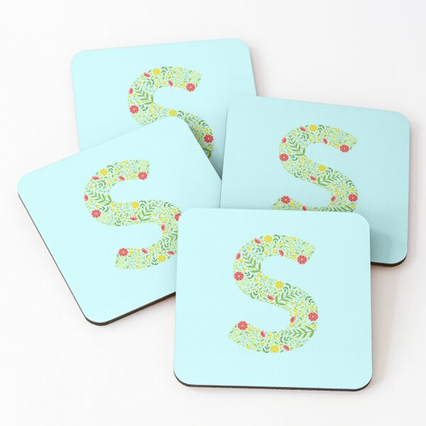 Item preview, Floral Letter S Monogram personalized name print  designed and sold by melbournegirl.