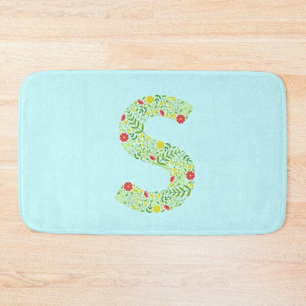 Item preview, Floral Letter S Monogram personalized name print  designed and sold by melbournegirl.