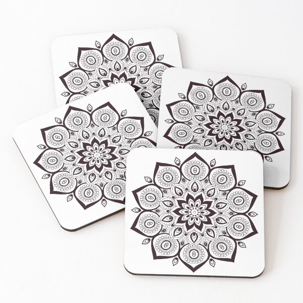 Item preview, Mandala, black color. Boho ethnic line art style designed and sold by anvino.
