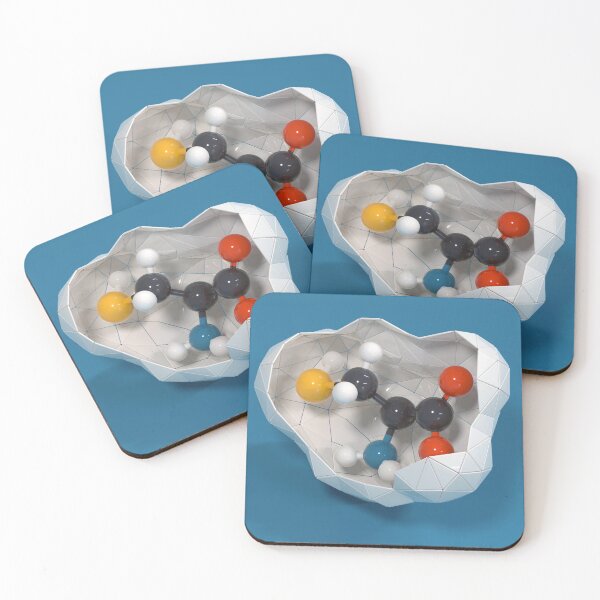 Item preview, Cysteine (l-cysteine, Cys, C) amino acid molecule. designed and sold by molekuul.