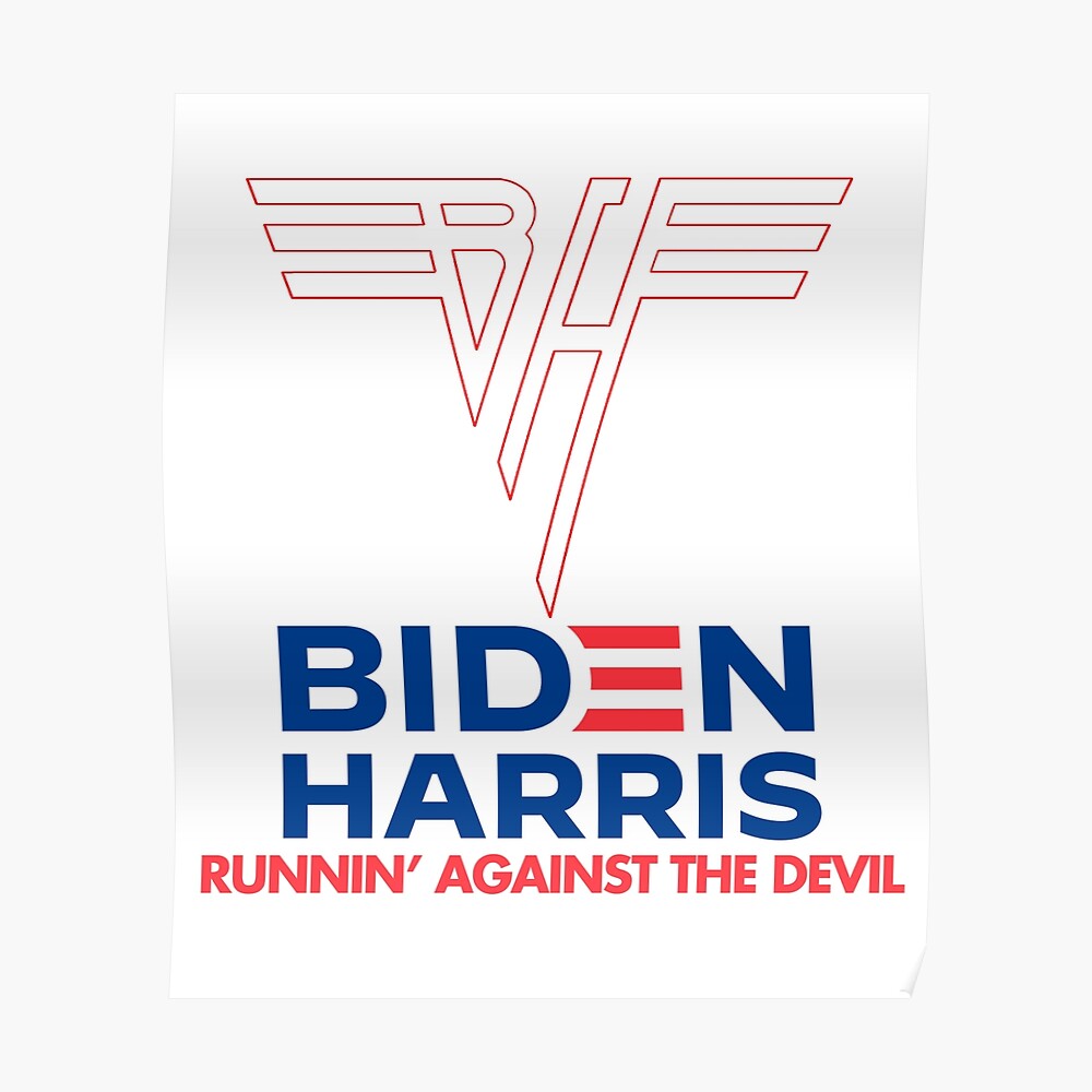 Download Biden Harris Van Halen Logo Running Against The Devil Gif