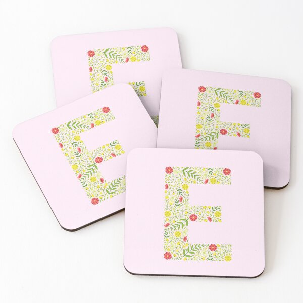 Item preview, Floral Letter E Monogram Personalized Name Print  designed and sold by melbournegirl.