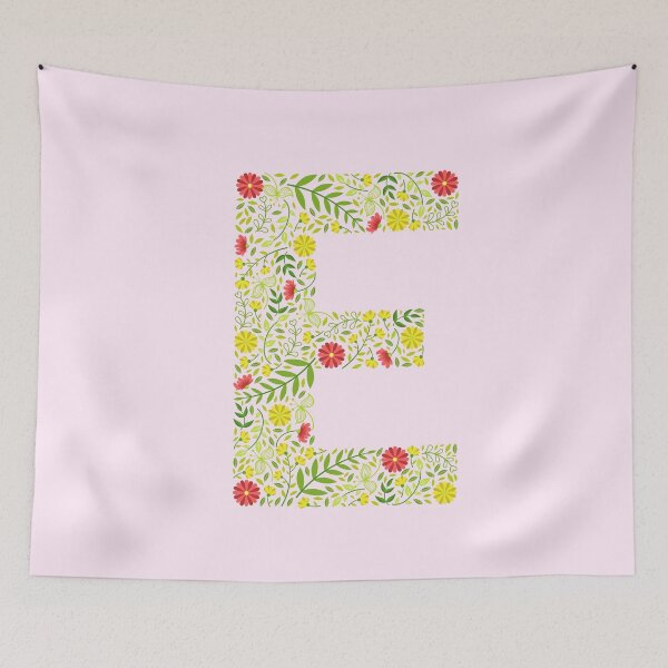 Item preview, Floral Letter E Monogram Personalized Name Print  designed and sold by melbournegirl.