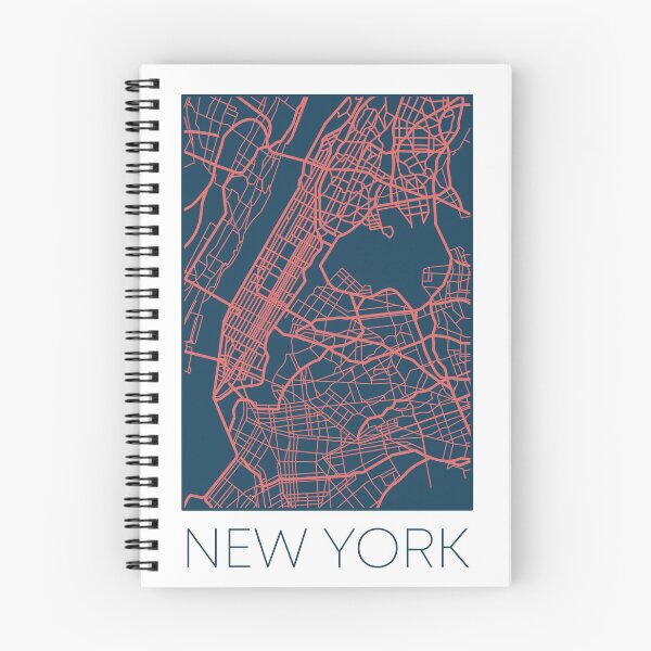 Item preview, New York City Street Map Pink and Blue designed and sold by HelloGentry.