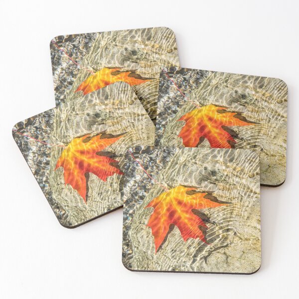 Item preview, Playful Patterns - Maple Leaf in Bold Yellow Orange and Vermilion Floating Underwater designed and sold by Georgia Mizuleva.