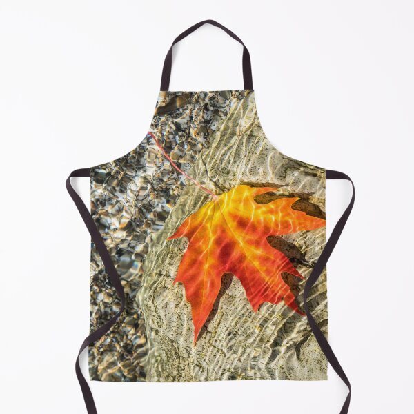 Item preview, Playful Patterns - Maple Leaf in Bold Yellow Orange and Vermilion Floating Underwater designed and sold by Georgia Mizuleva.