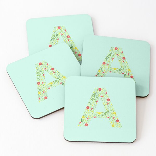 Item preview, Floral Letter A personalised name print  designed and sold by melbournegirl.