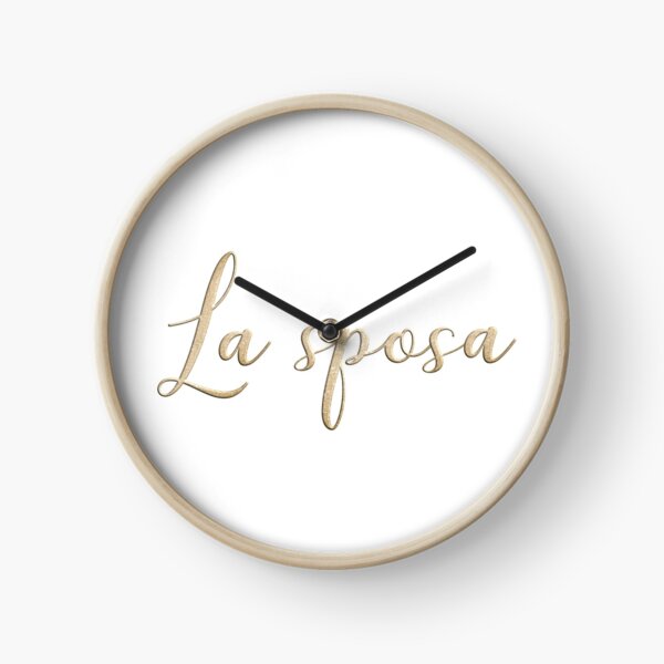 La sposa Gold Lettering Clock