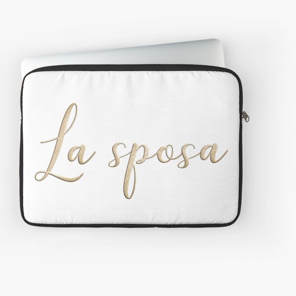 La sposa Gold Lettering Laptop Sleeve