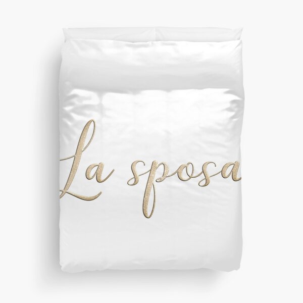 La sposa Gold Lettering Duvet Cover