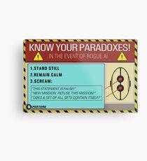 Know your paradoxes! Metal Print