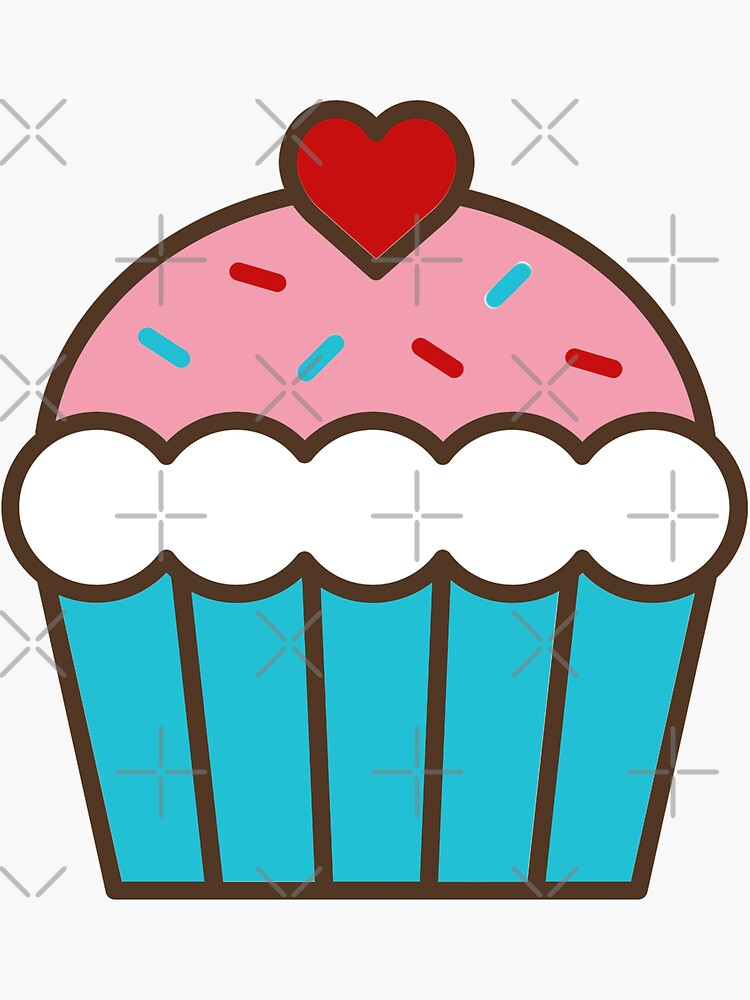 Illustrated Cupcake Stickers
