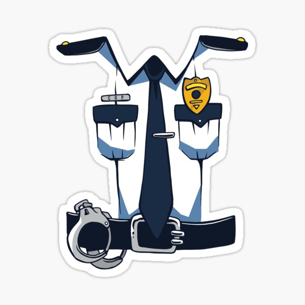 Polizei Polizei Kostüm Sticker