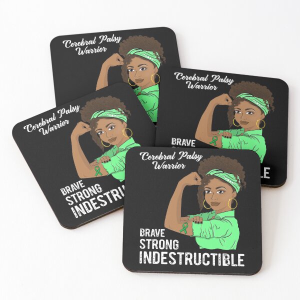 Item preview, Cerebral Palsy Warrior Indestructible Awareness Black Girl designed and sold by ZNOVANNA.
