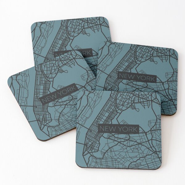 Item preview, New York City Street Map Black and Blue designed and sold by HelloGentry.