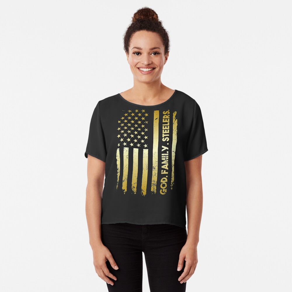 : God Family Steelers Pro Us Flag Shirt Father's Day Dad Gift T- Shirt : Clothing, Shoes & Jewelry