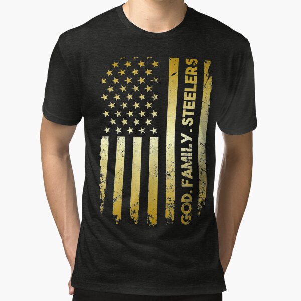 : God Family Steelers Pro Us Flag Shirt Father's Day Dad Gift T- Shirt : Clothing, Shoes & Jewelry