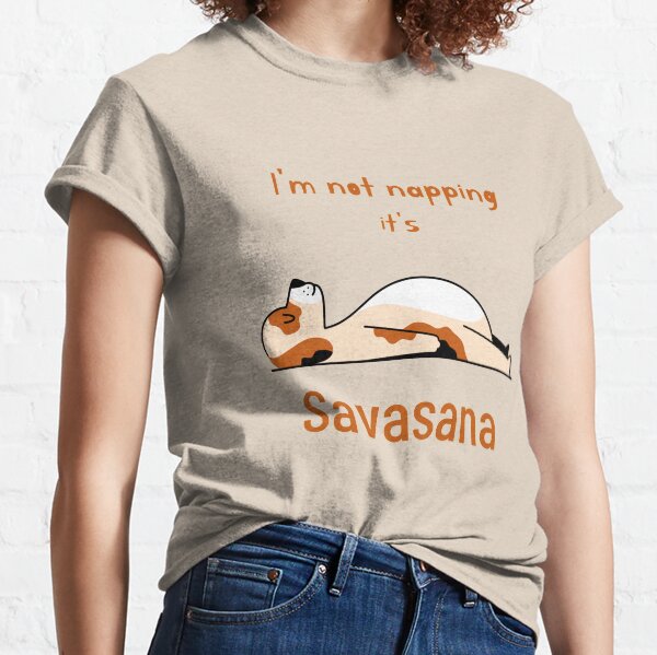 Dog yoga pose savasana Classic T-Shirt