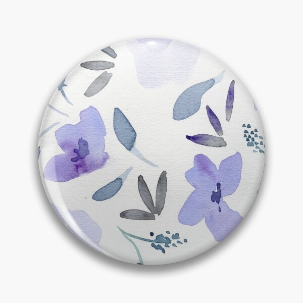 Item preview, Purple Flowers Watercolor Art designed and sold by TatiArtLab.