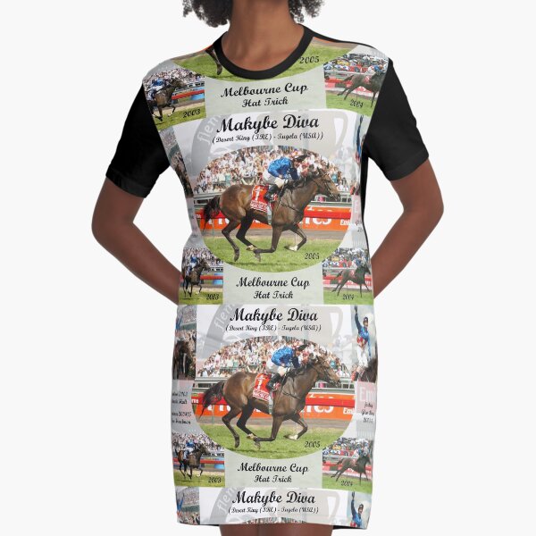 Makybe Diva Melbourne Cup Hat Trick Graphic T-Shirt Dress