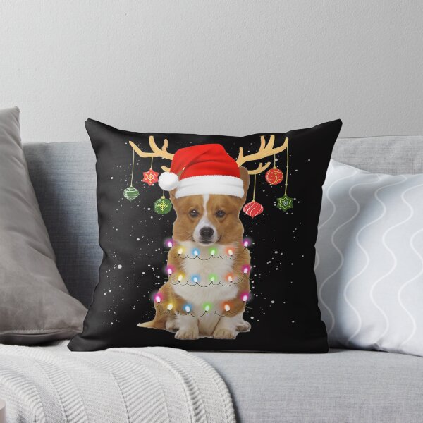 Item preview, Reindeer Corgi Dog With Santa Hat Christmas Light designed and sold by PhilippSchmitz.