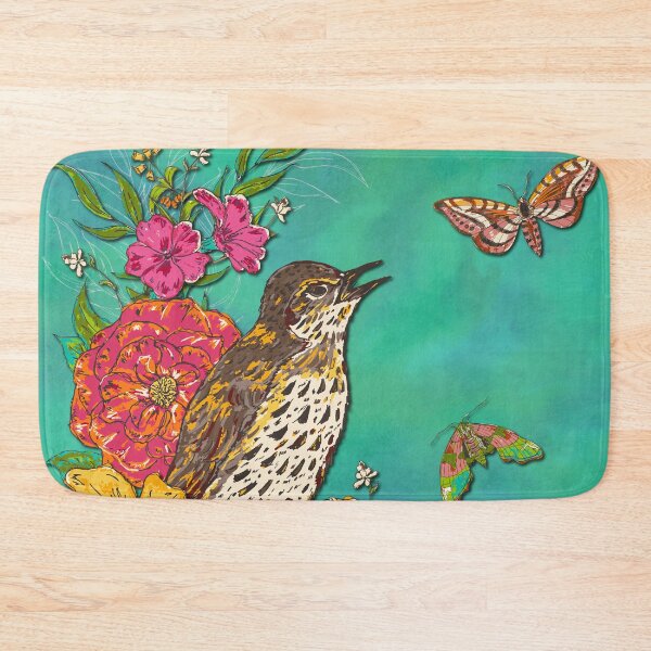 Item preview, Floral Song Thrush designed and sold by lottibrown.
