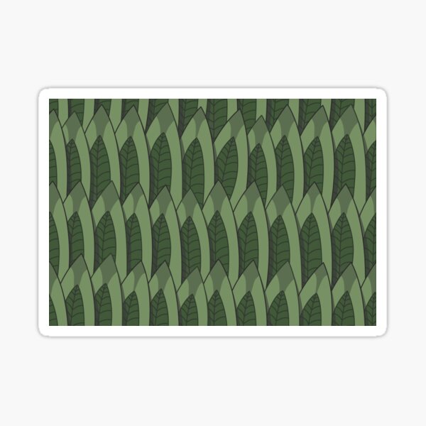 Drawn leafs Sticker