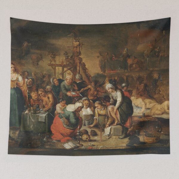 Item preview, New arrivals in Hell medieval painting designed and sold by Vintage Designs +.