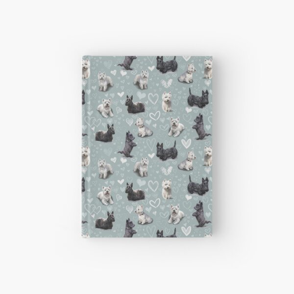 Vista previa del artículo con la obra «Perros Westies y Scottie», diseñado y vendido por Elspeth Rose Design.