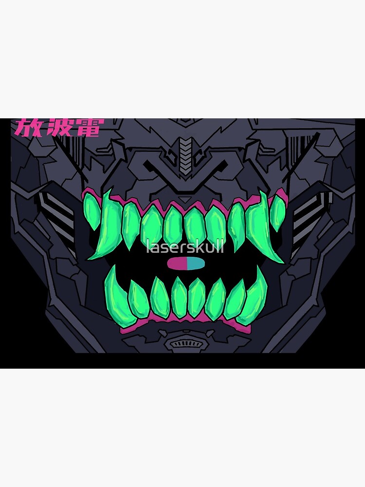 japanese cyberpunk demon mask by laserskull