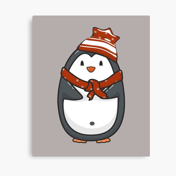 Impressions Sur Toile Sur Le Theme Pingouin Mignon Redbubble