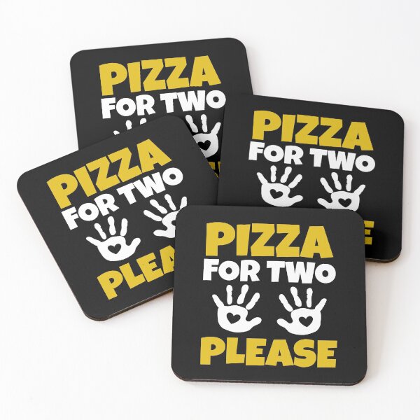 Item preview, eating pizza for two - pregnancy announcement designed and sold by ChaseCoClothing.