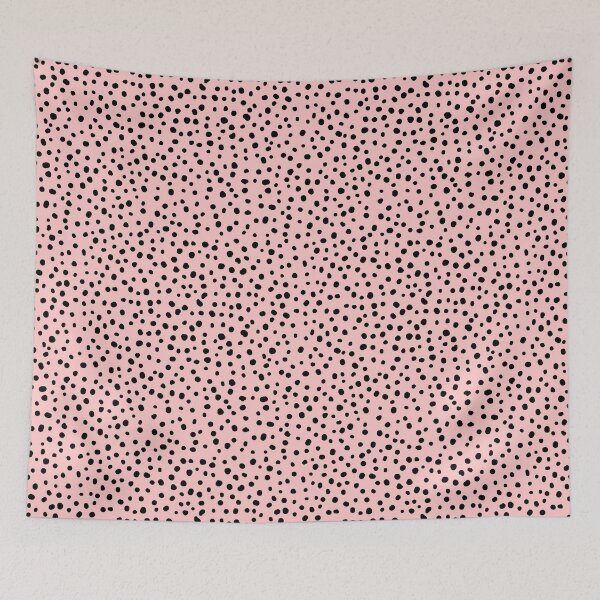 Item preview, Abstract dots, dalmatian, spotty pattern, black and blush pink designed and sold by iclipart.
