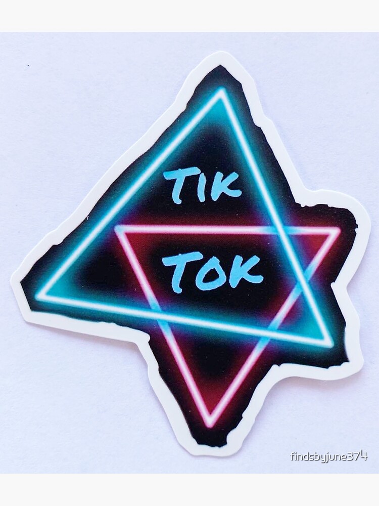 Aesthetic Tik Tok Logo Pack Of Stickers Canvas Print For Sale By Findsbyjune374 Redbubble