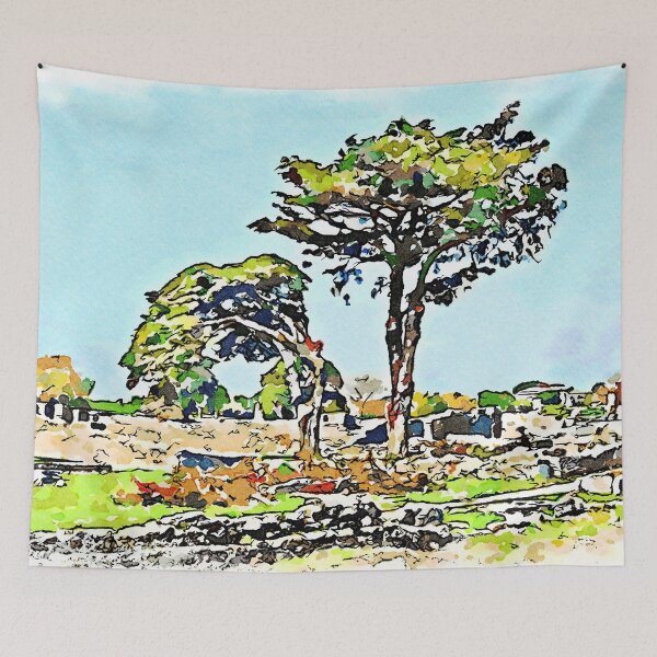 Item preview, Paestum: archaeological site with trees designed and sold by Giuseppe Cocco.