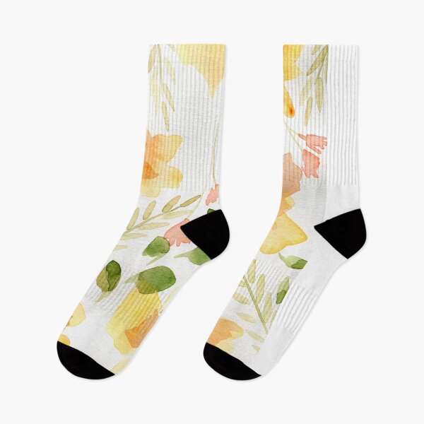 Item preview, California poppies art watercolor designed and sold by TatiArtLab.
