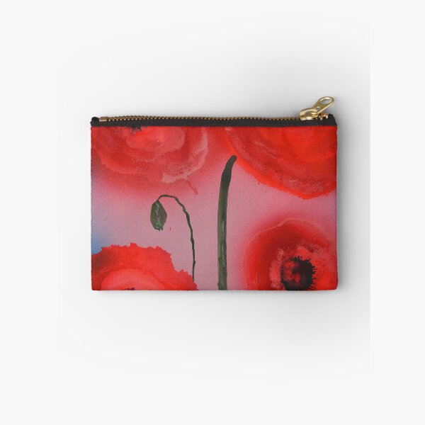 Item preview, Rossi papaveri astratti in fiore designed and sold by George Hutton Hunter.