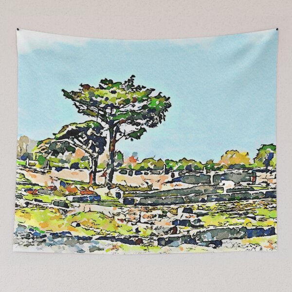 Item preview, Paestum: archaeological site with trees designed and sold by Giuseppe Cocco.